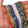 thumbnail image 2 of HOOUN 4/6mm Multi-color Natural Faceted Round Genstone Loose Bead for Craft Making DIY-Aquamarine-4mm about 42pcs, 2 of 9