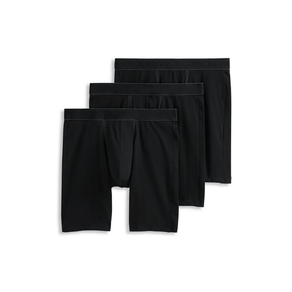 Jockey Men's Chafe Proof Pouch Cotton Stretch 8.5" Long Leg Boxer Brief - 3 Pack