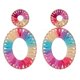 thumbnail image 1 of Pendientes de aro con borla hechos a mano, joyería de moda para mujeres y niñas, 1 of 5