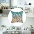 thumbnail image 5 of Easter Bunny Family Eggs Spring Bright Color Pattern Throw Pillow, , Multicolor, 5 of 7