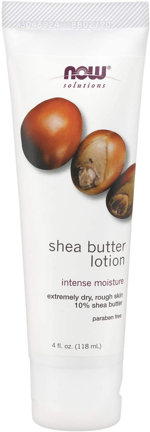 Shea Butter Lotion, 4 oz Tube, NOW Foods