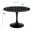 thumbnail image 6 of Colfax Black Marquina Marble 5-Piece Dining Set with Charcoal Chairs, 6 of 7
