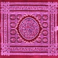 thumbnail image 1 of Ahgly Company Indoor Square Medallion Pink Traditional Area Rugs, 7' Square, 1 of 4