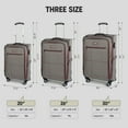 thumbnail image 3 of 3 Piece Softside Luggage Set Lightweight Spinner Expandable Suitcases with TSA Lock, 20"/26"/30",  XJ2511#7, 3 of 10