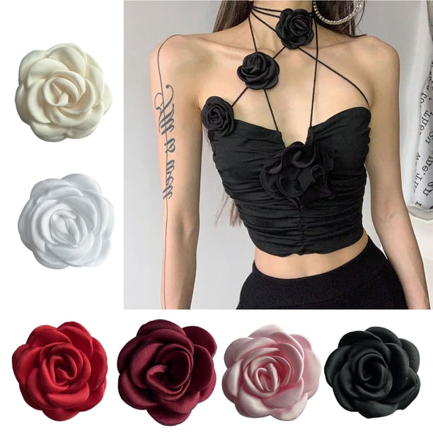 WINDLAND Camellia Brooch Women Fashion Lapel Pins Hair Hat  display picture 3