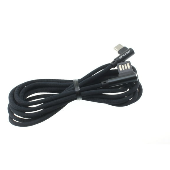 6ft Type-C Angle USB Cable for Motorola Moto G Pure/Power (2022)/5G Phones- Charger Cord USB-C Power Wire R7A