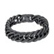 thumbnail image 1 of PROSTEEL Pulseras de cadena cubana de 17 mm de acero inoxidable negro para hombre, pulsera de cadena Franco gruesa Hip Pop para niños, hijo, marido, regalo de cumpleaños de Navidad, 9in, 1 of 7