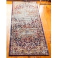 thumbnail image 3 of Unique Loom Augustus Collection Area Rug - Turin (2' 2" x 6' 9" Runner Rust Red/Blue), 3 of 10