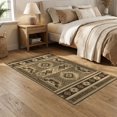 thumbnail image 2 of ODIKA 5'x7' Washable Area Rug Spotted Southwestern Geometric Abstract Patches Border Inspired Flowing Dynamic for Dining Room, Under Table, Home Office, Non-Slip Chair-Friendly, 2 of 7