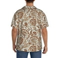 thumbnail image 3 of Fotbe Indian Paisley1 Camisa Estampada de Manga Corta para Hombre, Casual de Verano, Estilo Playero, Sin Arrugas-Small, 3 of 5