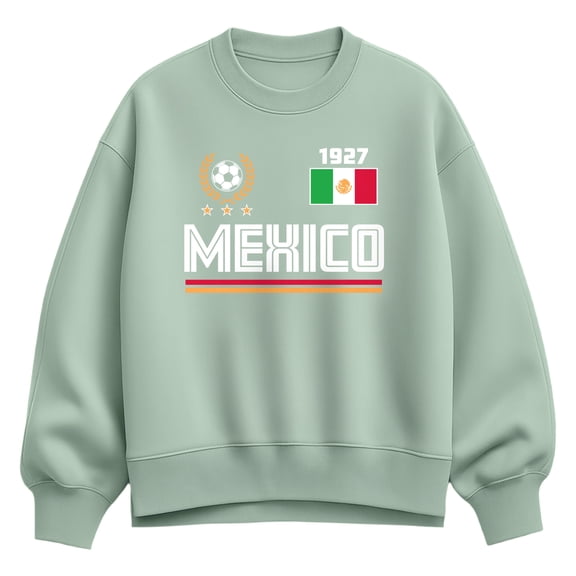 Instant Message - Mexico Soccer Jersey - Women's Oversized Fleece Crew Sweatshirt
