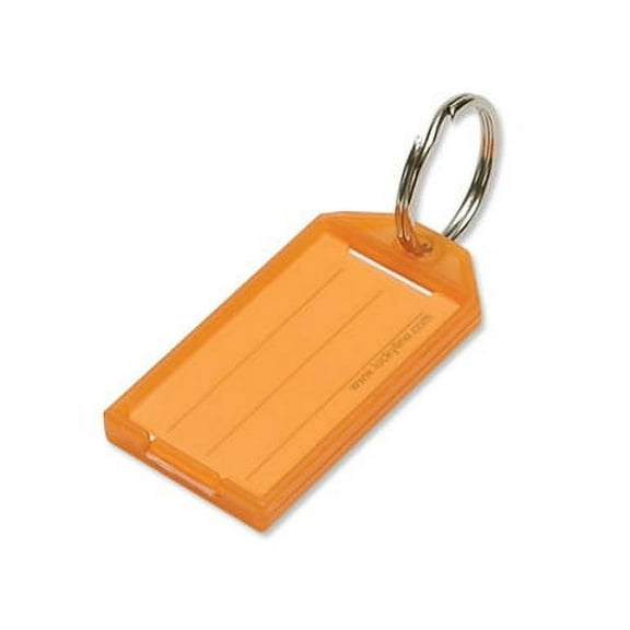 Lucky Line 60400-50 Orange Key Tag with Split Ring 100/Box