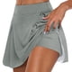 thumbnail image 1 of Gibobby faldas para mujer Falda de de tenis sólida informal para mujer Falda deportiva de yoga Falda corta(Gris， S), 1 of 5