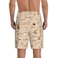 thumbnail image 3 of Kdxio Coffee Time Print Mens Sleep Shorts Bottoms Soft Comfy Pajama Wear Pants with Drawstring Pockets, 3 of 7