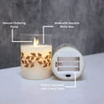 thumbnail image 5 of LumaBase Battery Operated LED Glass Candles with Moving Flame - Set of 2 (Silver Garland), 5 of 11