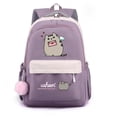 thumbnail image 1 of Fashion Fat Cat Backpack Pusheen Printe Female Nylon Simple Large-capacity Solid Color Schoolbag Insert Buckle Laptop knapsack, 1 of 1