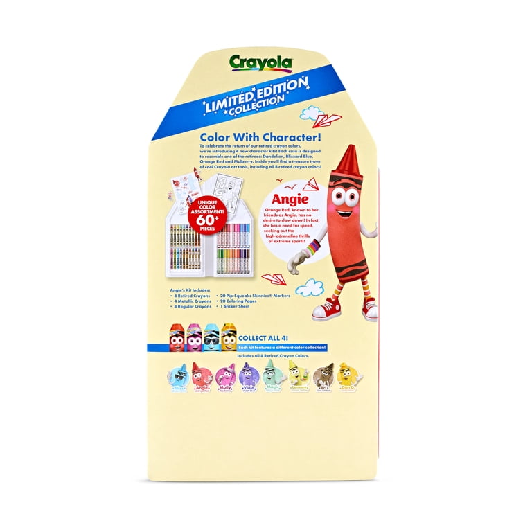 Crayola Retired Colors Art Set, With Orange Red Angie Art Case