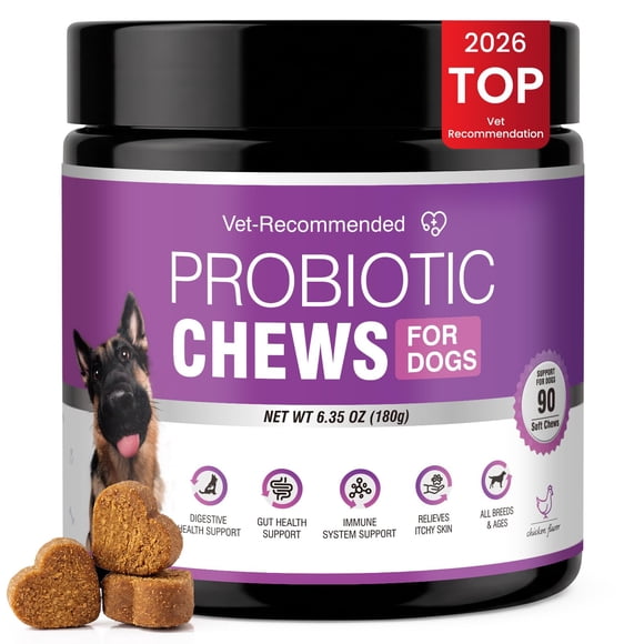 Probióticos TTLXBL 90 tabletas sabor pollo para la salud intestinal de perros