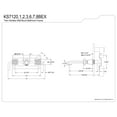 thumbnail image 2 of Kingston Brass KS7123BEX Essex Double-Handle 3-Hole Wall Mount Bathroom Faucet in Antique Brass, 2 of 5