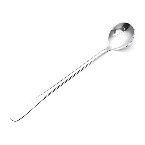 Toystoory Cuchara de té de acero inoxidable duradera y elegante para cualquier ocasión, segura para la cocina, cuchara de mango largo Cocina y Comedor cuchara de plata
