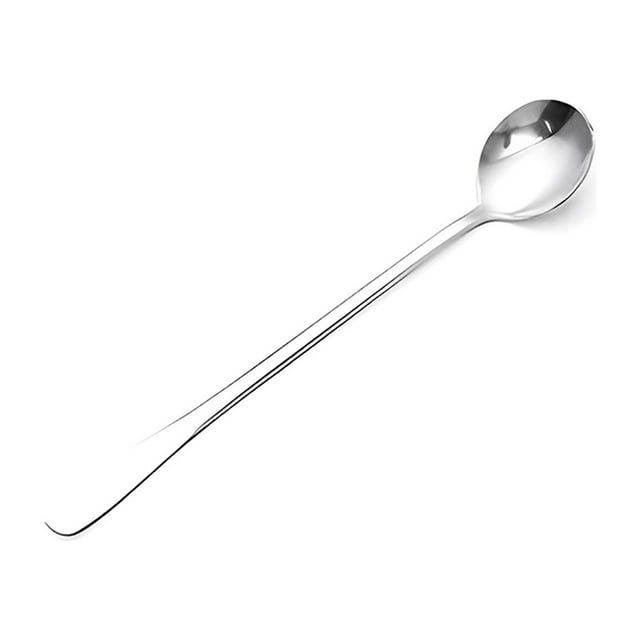 Justharion Safe And Durable Stainless Steel Tea Spoon For Any Occasion Easy To Clean Kitchen Long Handled Spoon silver spoon 1Set