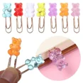 thumbnail image 2 of 14pcs Bear Paper Clip Kawaii Document Clips Colors Memo Clips Binder Decorative Bookmark Clips Gift for School Students Office 14pcs Yellow, 2 of 6