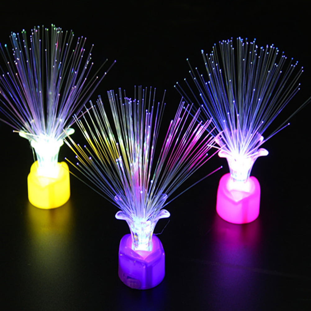EE_ LED Fiber Optic Night Light Lamp Colorful Home Party Decor Kid Children Toy 