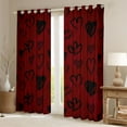 thumbnail image 3 of Feelyou Romantic Love Heart Black Out Curtains for Girl, Red Cartoon Curtains Pack of 2 (42x63 Each), Couple Anniversary Theme Bedroom Curtains, Window Curtains Bedroom Decor, 3 of 7