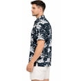 thumbnail image 3 of HAPPY BAY Men's Hawaiian Shirts Short Sleeve Button Down Shirt Mens Summer Shirts Casual Beach Holiday Hawaii Island Shirts for Men Funny XL Palm Sea Shore, Black, 3 of 7