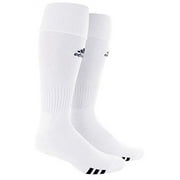 adidas Unisex Rivalry Soccer OTC Socks (2-Pair), White/ Black, Large