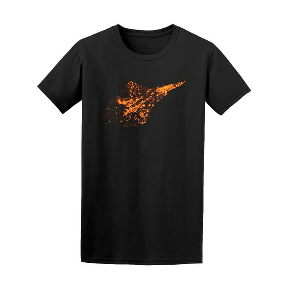 Abstract Orange Flying Jet Tee Men's -Image by Shutterstock