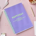 thumbnail image 6 of Tuvgenk 60 Sheets Spiral Notebook Lined A5 Purple Subject Notebook Happy Day Thick Travel Diary, 6 of 6