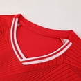 thumbnail image 6 of 2 Pack Boys' Soccer Jerseys, Quick Dry Athletic Short Sleeve V Neck T-Shirts for Youth Kids, Performance Tops Activewear Size 2XS-XL Red, 6 of 9