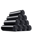 thumbnail image 2 of Bolsa de basura negra engrosada para hotel, hotel, cocina doméstica, desechable, enrollable, fácil de rasgar, boca plana, bolsa portátil con cordón, 2 of 5