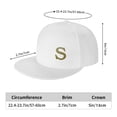 thumbnail image 2 of ZICANCN Alphabet S Pattern Baseball Caps, Trucker Hats for Men And Women, Adjustable Breathable Flat Caps, White, 2 of 6