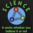 thumbnail image 3 of CafePress - Science It Works Whether You Women's Dark Pajamas - Women's Short Sleeve Print T-Shirt and Pants Dark Cotton Pajama Set, 3 of 7