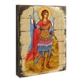 thumbnail image 1 of Saint Michael the Archangel, Icon Painting on Gold-Plated Wooden Block, 1 of 1