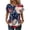 Navy B, variant on Enjoytime Women Shirts 4Th Of July Printed Crewneck Short Sleeve Tops Summer Loose Casual Graphic Tee