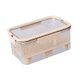 thumbnail image 5 of Contenedor de comida para acampar refrigerado con hielo, caja para refrigerios, organizador de gran capacidad, versátil Beige, 5 of 9