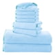thumbnail image 1 of Juego de toallas Cosy Family de microfibra, 8 piezas, color aguamarina, 1 of 7