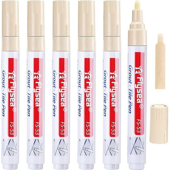 6 Tile Grout Pen Wall Grout Restorer Repair Marker Grout Filler Pen For Bathroom Floor Wall Tile
