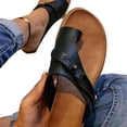 thumbnail image 1 of Women's Orthotics Sandals Correction PVC Fabric Open Toe Slippers Flat Heel Flip Flops Summer Casual Beach, 1 of 6