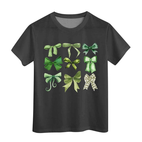 Hihipz Toddler Girls T-Shirt Basic Solid Short Sleeve Crewneck Tee Tops Casual Summer Simple Tshirt,Sizes 3-4