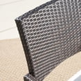 thumbnail image 3 of Outdoor 7 Piece Aluminum Dining Set with Wicker Dining Chairs and Cushions,White,Multibrown, 3 of 10