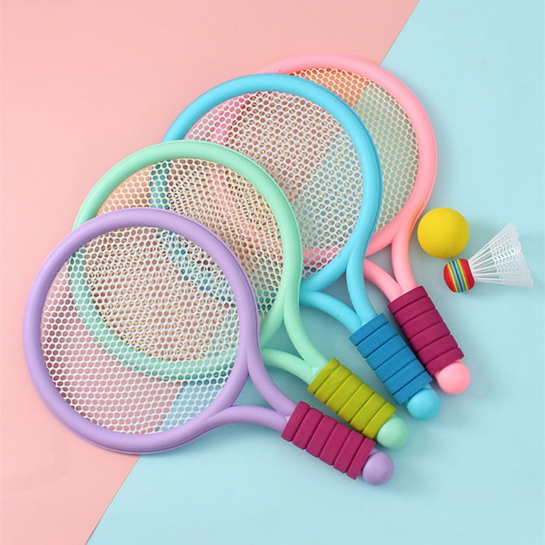 Shuttlelocks Kids Tennis Rackets, Soft Training Balls Badminton Shuttlecocks Tennis ...