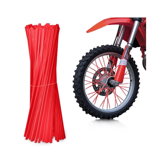 Bike Spoke Covers, 72Pcs Bike Spoke Decorations Spoke Skins Wheel Wraps for 8"-21" Rims E-Bike, E-Dirt, Pit Bike, Motorcycle, Bicycle, Wheelchair Decoration