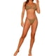 thumbnail image 2 of Conjuntos de bikini de 2 piezas de ribete INSPIRE CHIC para mujeres, traje de baño color marrón claro grande, 2 of 5