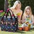 Dinosaur and Star Navy Blue Pattern Garden Tool Bag, Gardening Storage ...