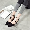 thumbnail image 5 of NOKIO Heels Closed Toe Pumps Shoes Women Pointed Toe Slingback Heels Women Pumps Dress Shoes Women's Fashion Casual Pointed Toe Square Heel Wedding Shoes High Heel Sandals, 5 of 9