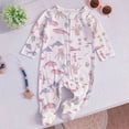 thumbnail image 2 of CAUYDY 0-3M 6-9M 12-18M Baby Boys Bodysuit Infant Long Sleeved Romper for Girls Preemie Fall Winter Sleepers Newborn Pajamas Sizes 6-9 Months,Light Gray, 2 of 4